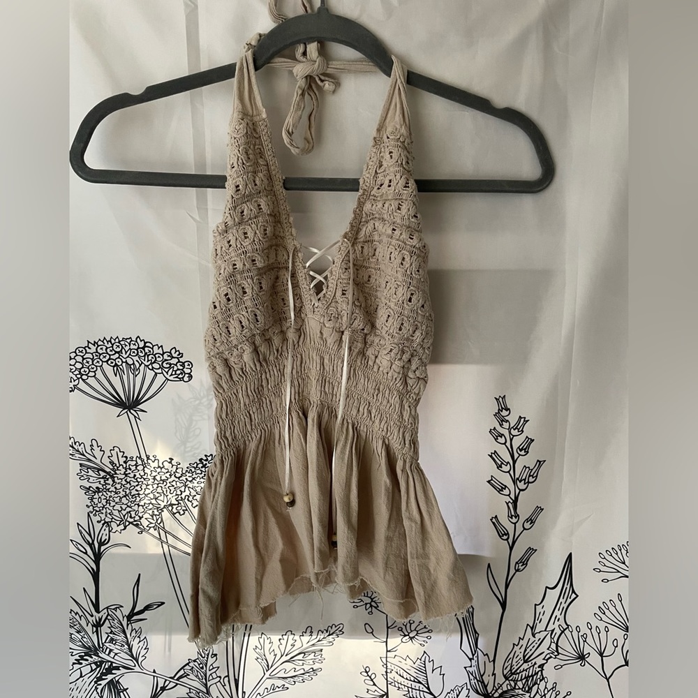 Tan halter top